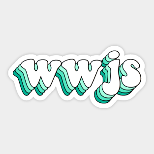 what would jesus say (green) Sticker